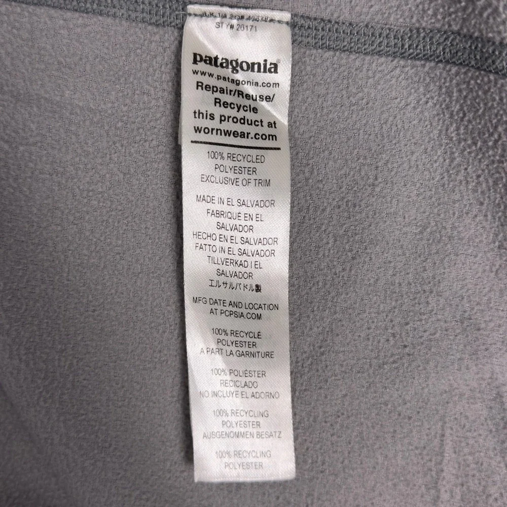 Patagonia Better Sweater Fleece Jacket Feather Grey Full Zip Mock‎ Neck Mens S